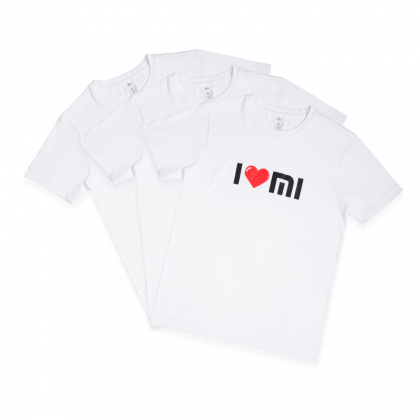 Mi I Love Mi T-Shirt White (Pack of 3)