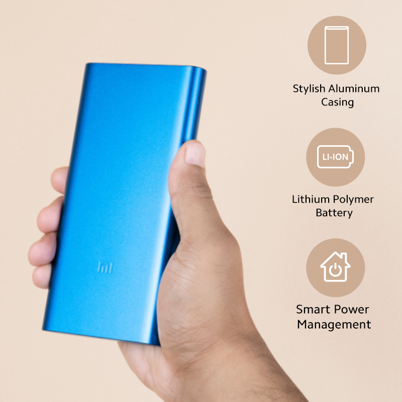 10000mAh Mi Power Bank 3i Blue]Product Info - Mi India
