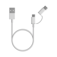 Mi 2-in-1 USB Cable (Micro USB to Type C) Blanco 100cm Standard