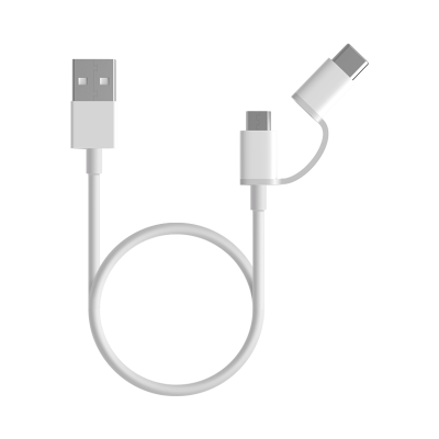 Mi 2-in-1 USB Cable (Micro USB to Type C) Blanco 30cm Standard