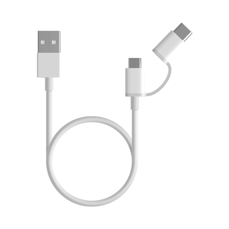 Mi 2-in-1 USB Cable (Micro USB to Type C) White 100cm
