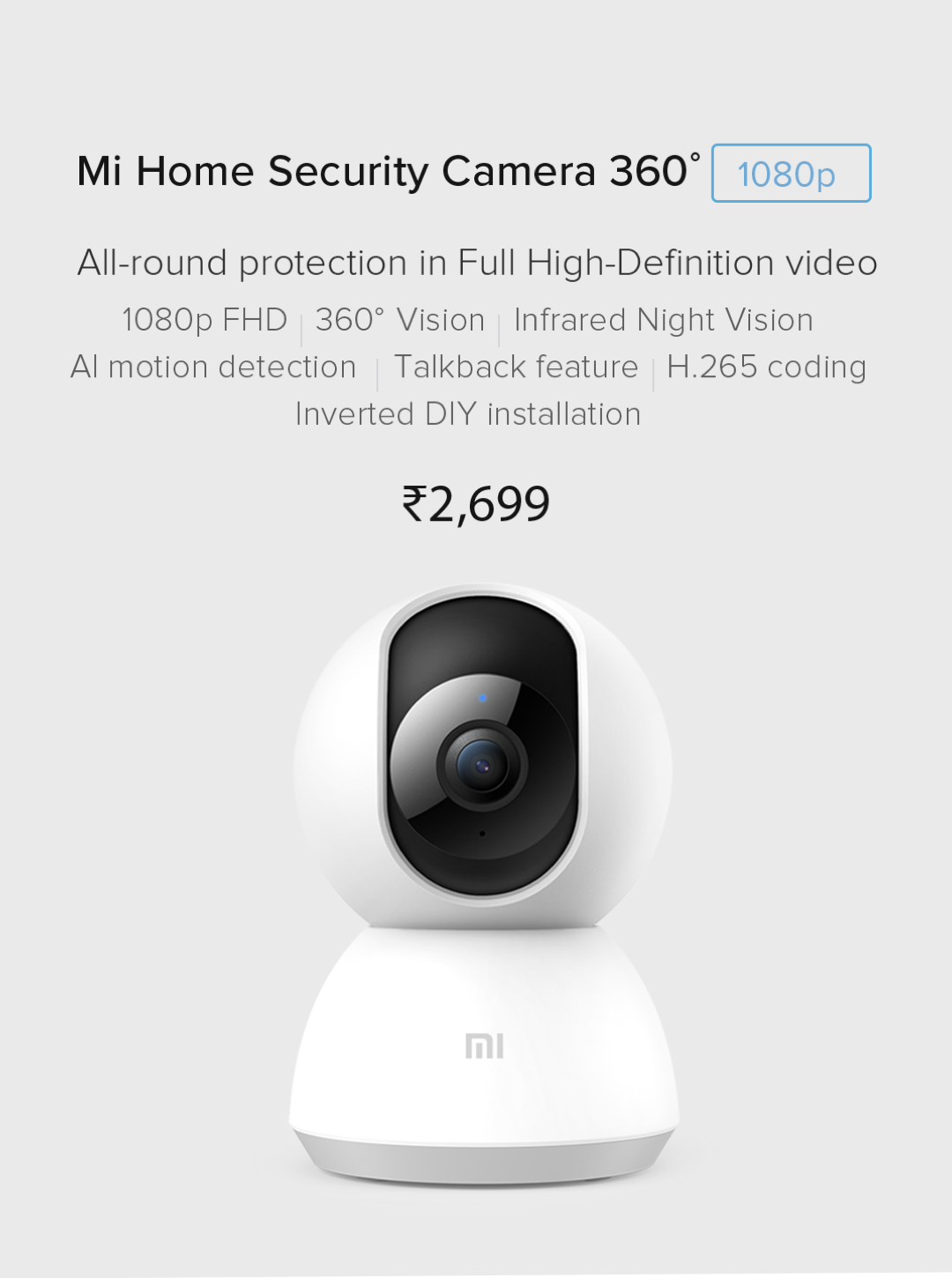 Xiaomi Mi 2K C300 Wifi Smart Home Security Camera 360° CCTV Cam - for Sale  in Maharagama