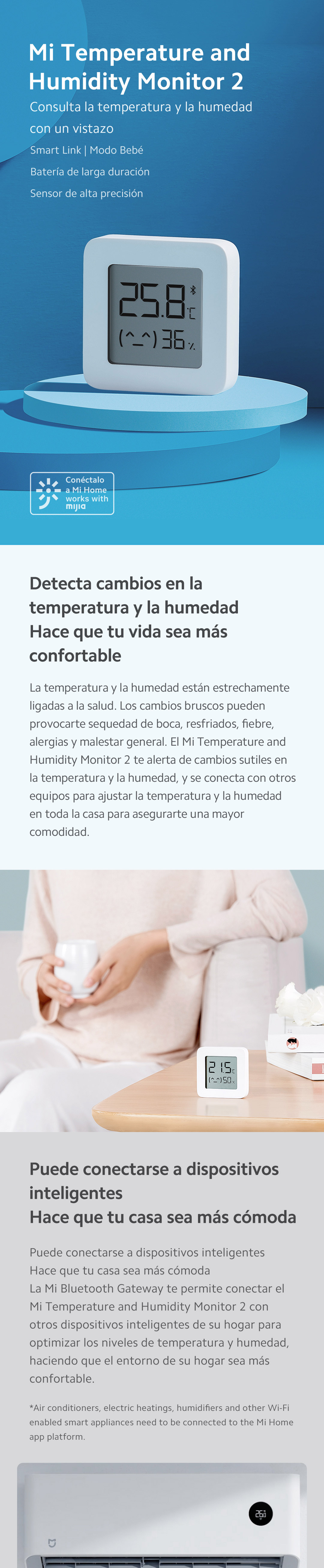 Acheter Xiaomi Thermomètre / Hygromètre - Moniteur de température et  d'humidité Mi 2 ▷ Boutique Xiaomi kiboTEK Spain Europe®