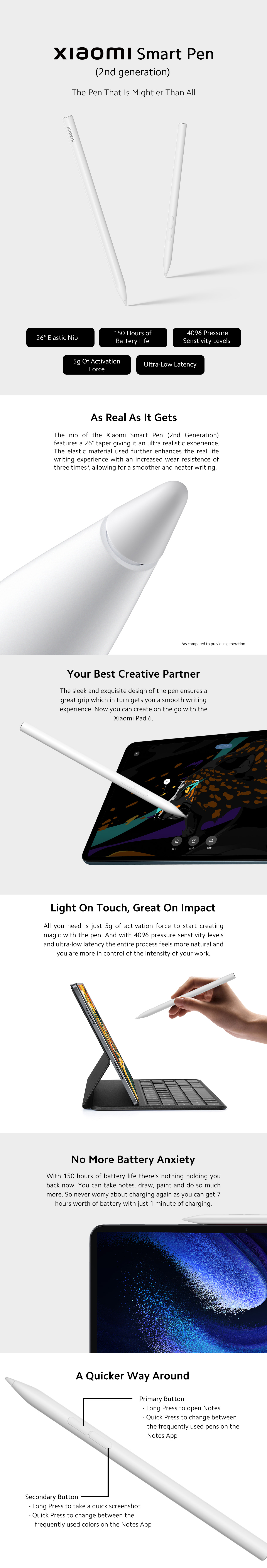 Xiaomi Smart Pen (2nd Generation) - Buy Xiaomi Smart Pen (2nd Generation)  Online at Low Price in India 