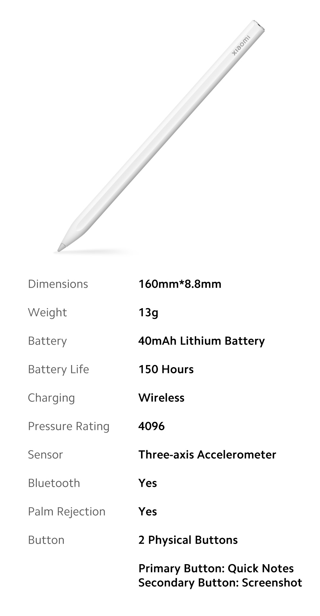 Xiaomi Smart Pen (2nd Generation)]Product Info - Mi India