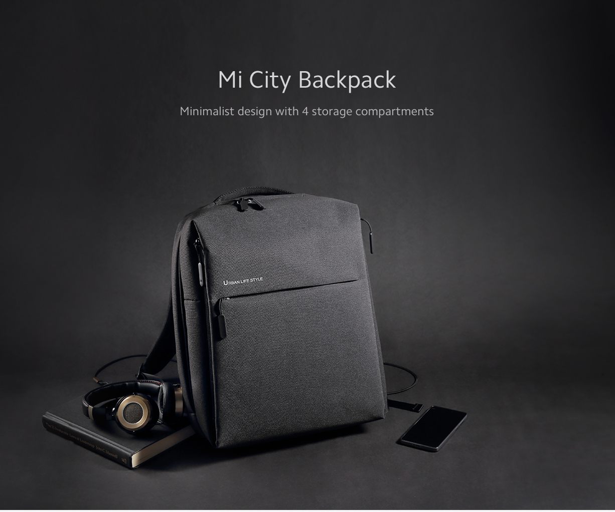 Mi City Backpack Light Grey/Dark Grey/Dark Blue -Global
