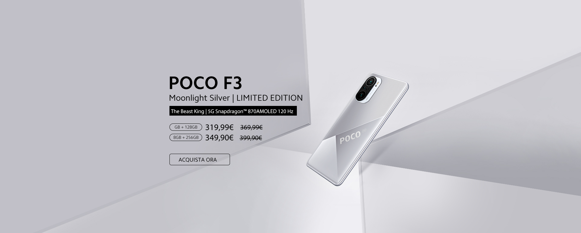  POCO F3 银色正式